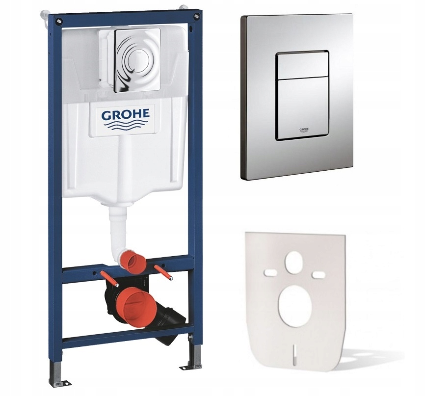 Podomietkový WC modul -  Grohe 4w1 ampémy WC + tlačidlo set tlačidlá