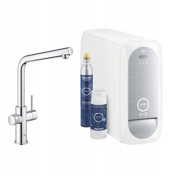Kuchynské batérie - Grohe Blue Home 31539000 oceľový euro filter zadarmo ++
