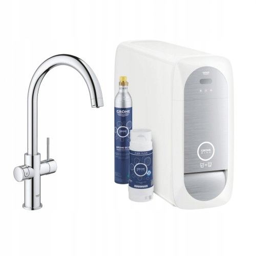 Kuchynské batérie - Grohe Blue Home 31541000 oceľový euro filter zadarmo ++