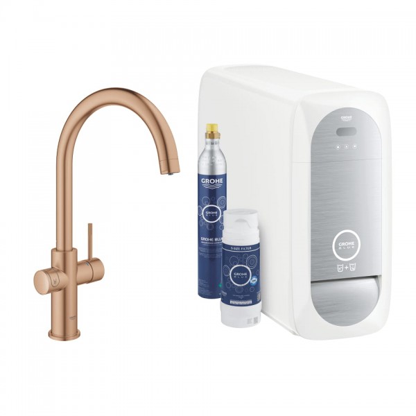 Kuchynské batérie - Grohe Blue Home C 31455DL1 Vodný filter Euro Copper +