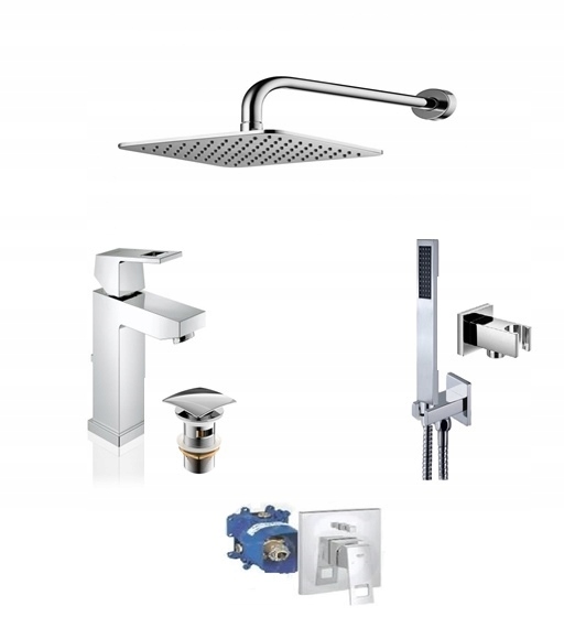 Grohe EuroCube skrytý súbor + umývadlo netopier