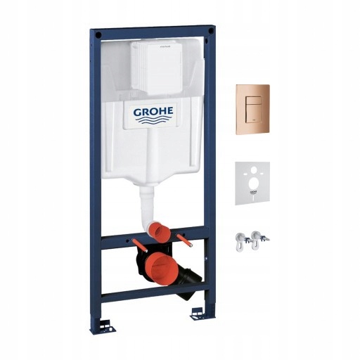 Splachovacie WC tlačítko -  Grohe Rapid Frame toaletný súprava meďných lesk Omnires