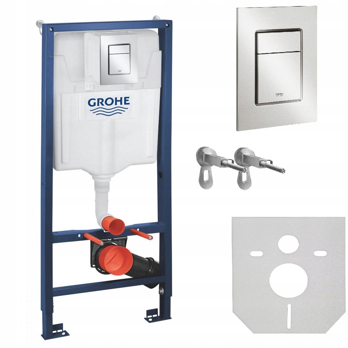 Podomietkový WC modul -  Grohe rám 4in1 Rapid Sl. Slim Chrome Button