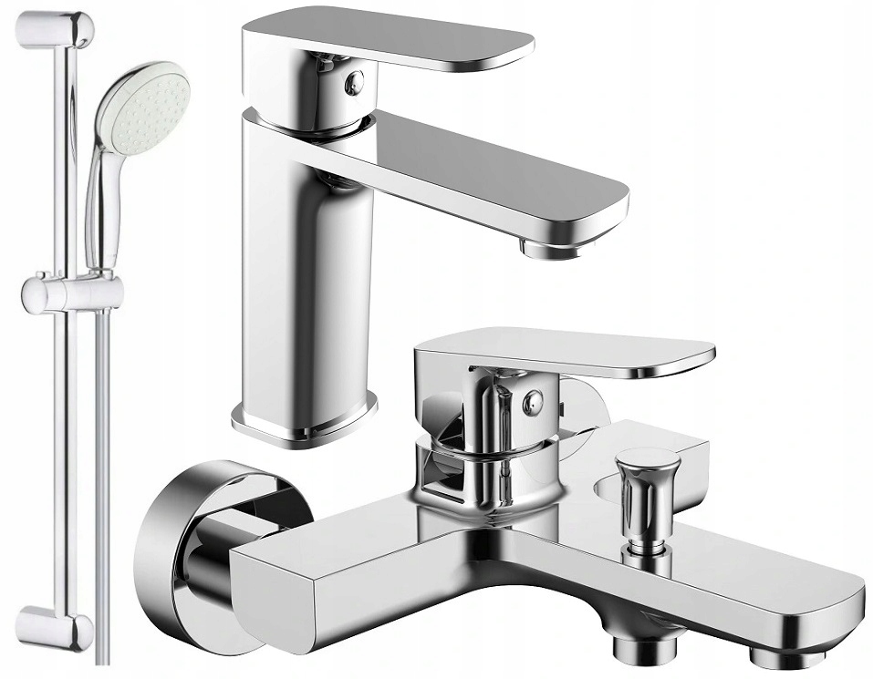 Vaňová batéria - GROHE SPRAY + KVADRO WASHBASIN BATH MIXER