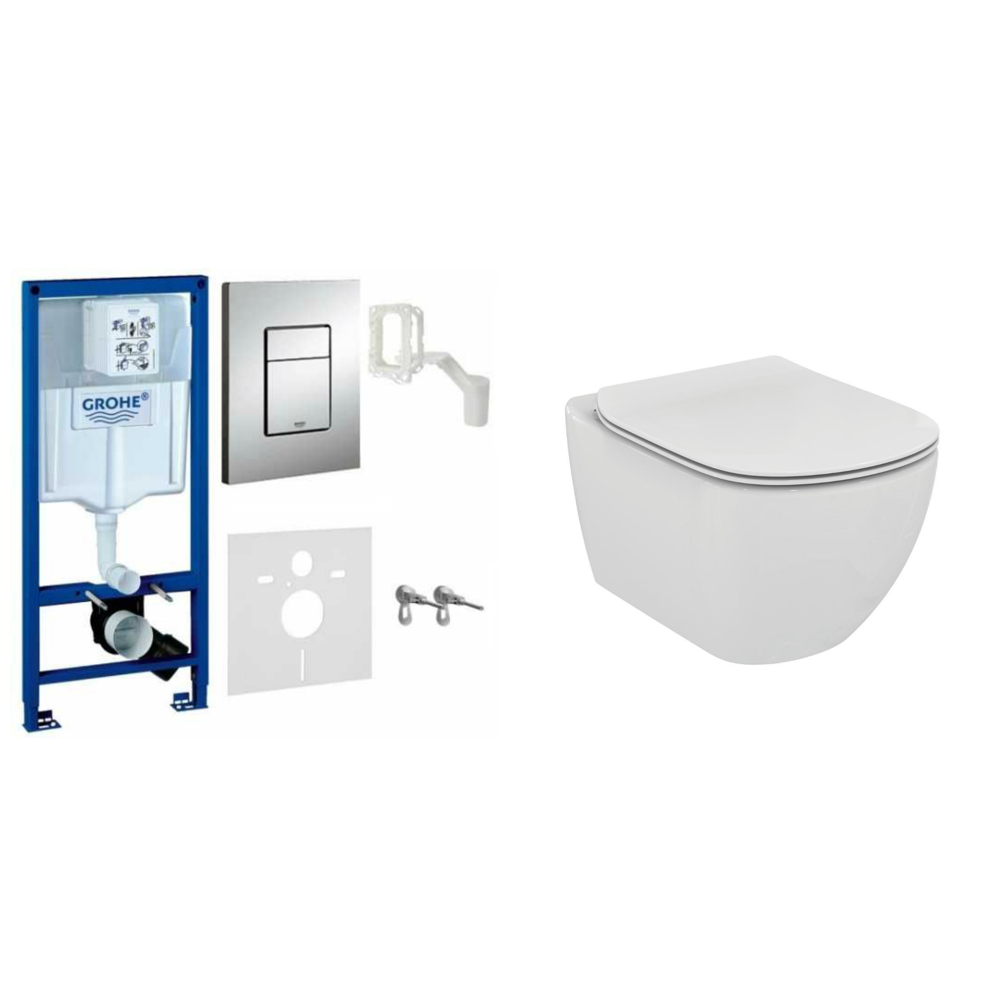 Podomietkový WC modul -  Grohe rám 5in1 Ideálne Tesi Bowl T350301 T352701