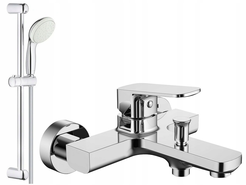 Vaňová batéria - GROHE sprchový set + kvádrov vaňa batérie