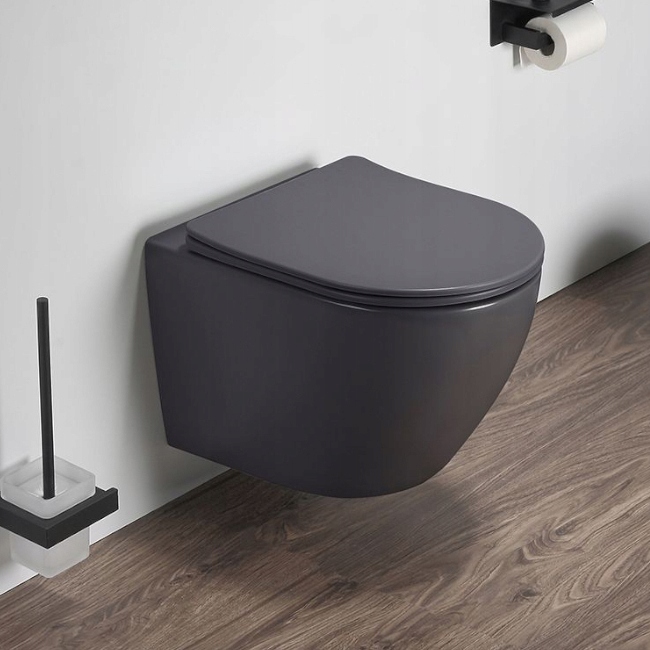 WC misa - Galatea Design Bowl visí s doskou sivou rohožou