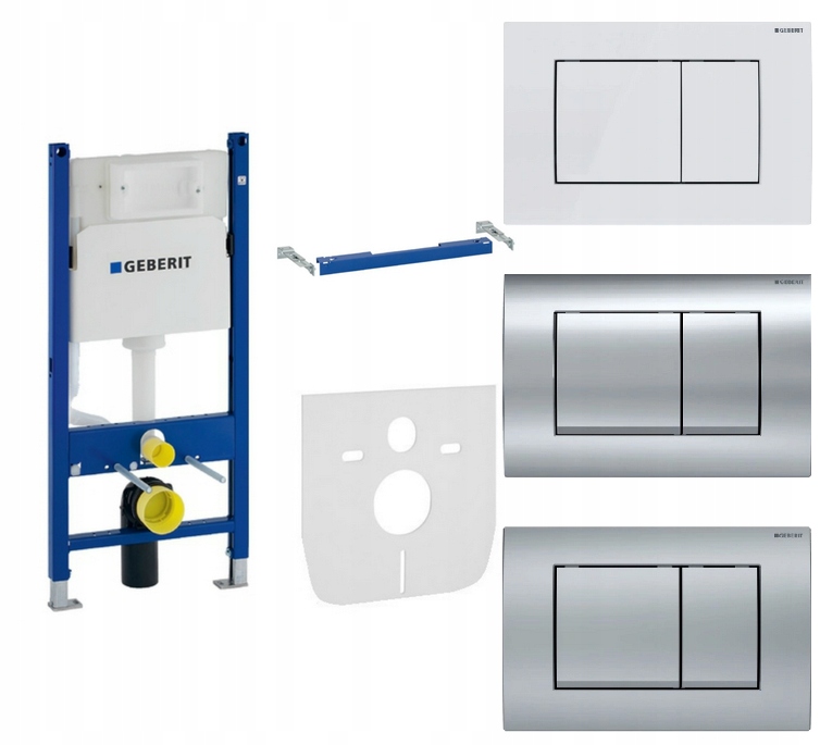 Podomietkový WC modul -  Geberit Duofix Basic WC Frame Delta Button 30