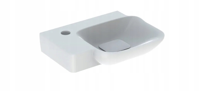Asymetrické umývadlo -  Geberit Myday Compakt Washbasin 40x28cm biela
