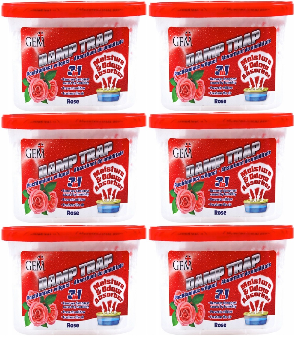 Pohlčovač vlhkosti - Absorbéry vlhkosti drahokamov 3in1 ružová súprava 6x400 ml
