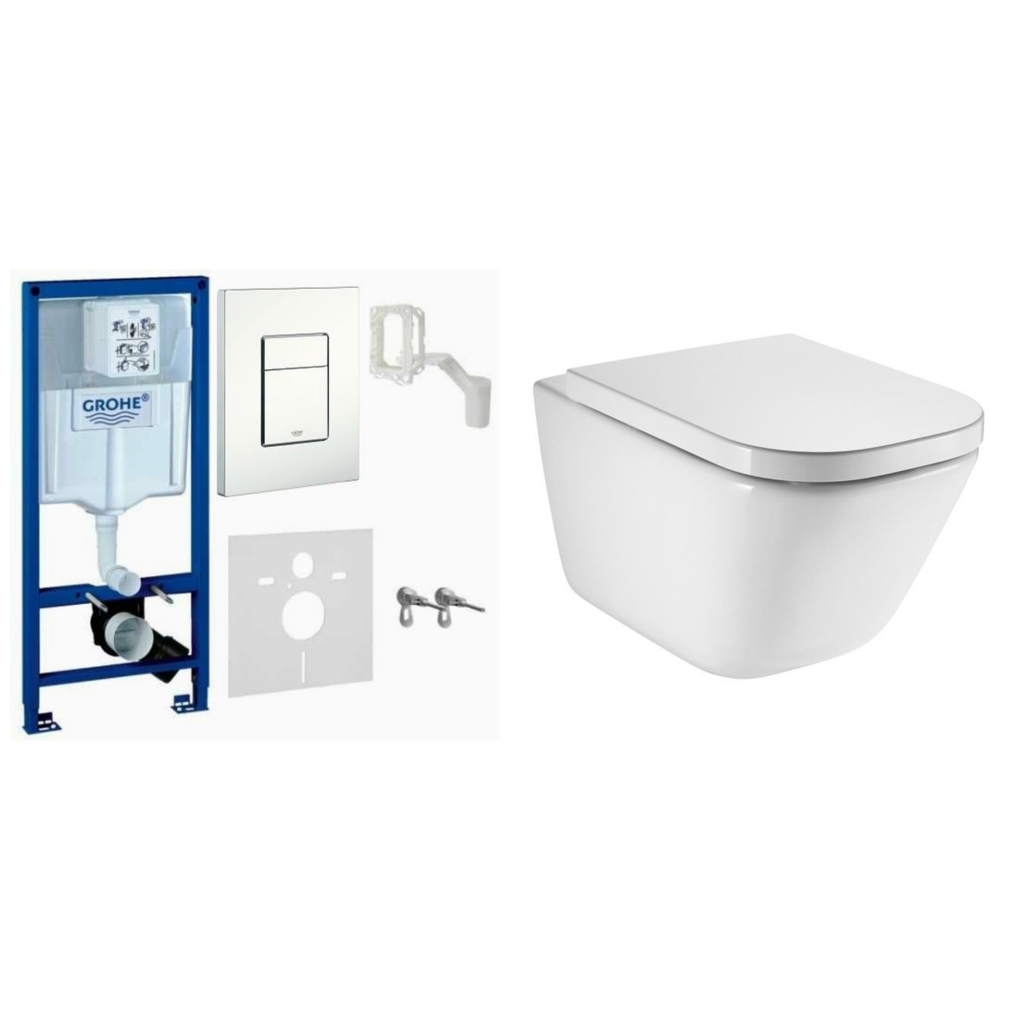 Podomietkový WC modul -  Grohe Rapid Rám pre toaletu 5in1 Gap Rimless Bowl