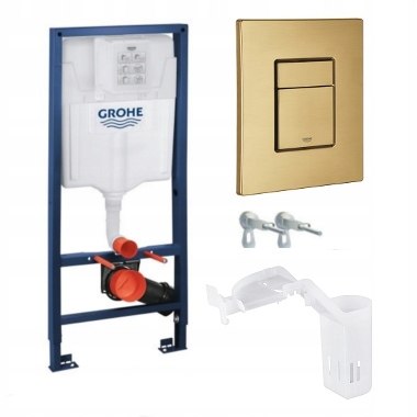 Podomietkový WC modul -  Grohe Rapid Frame + Gold Button 38732GN0