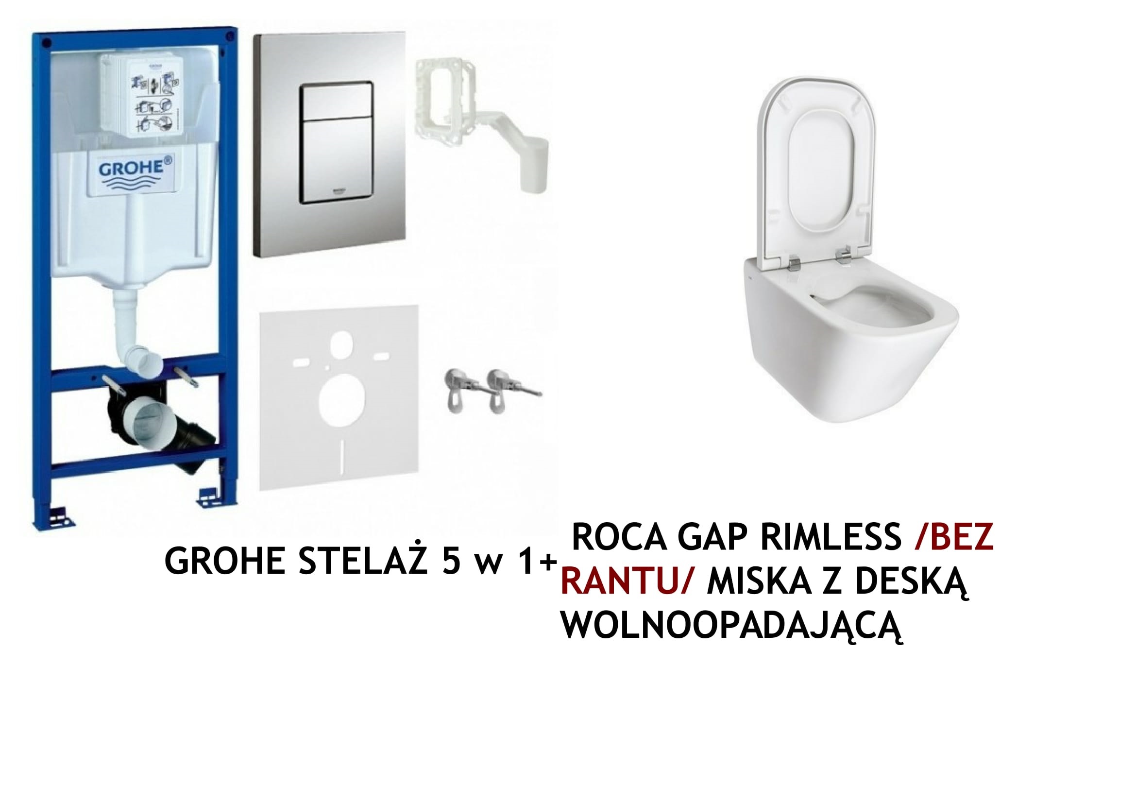 GROHE STELAGE WC 5W1 Shell GAP vŕtaných Maxiclean