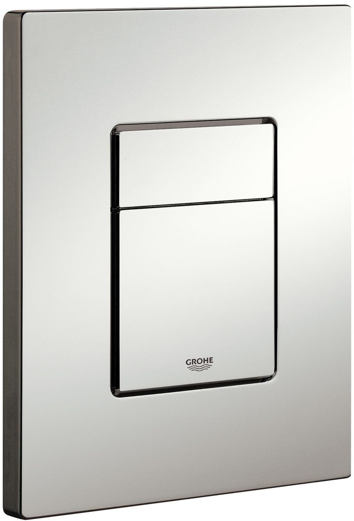 Splachovacie WC tlačítko -  Grohe chrómové gloss gloss pre rýchly svah