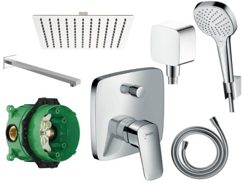 Hansgrohe logis skrytá súprava+ dažďová sprcha 25