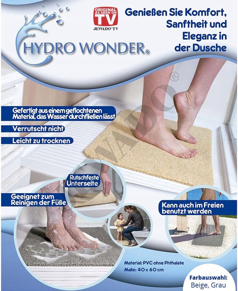 Protišmyková kúpeľňová podložka - Non -slip rohož pre šedú vani 69x39 Soft