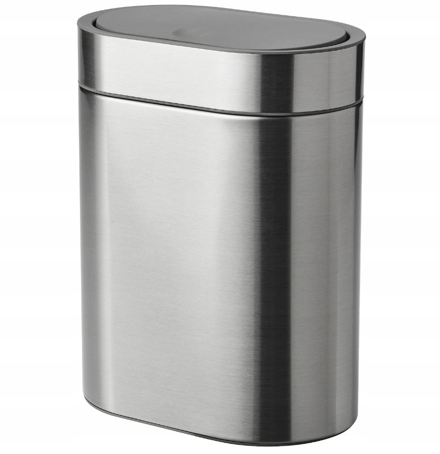 Odpadkový kôš do kúpelne - Ikea Brogrund Base so svetlom pre gombík Stal Nir