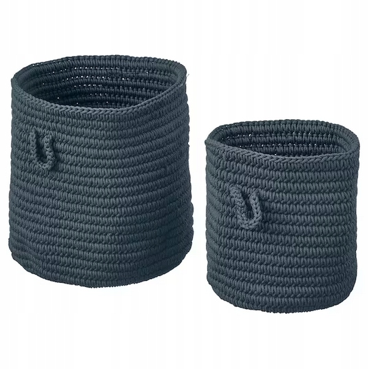 Kúpeľnový organizér -  Ikea Nordrana Basket 2 PCS NAVY BLUE HANDMADE