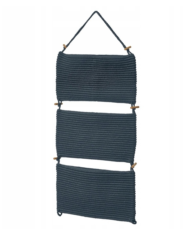 Kúpeľnový organizér -  Ikea Nordrana zavesené vrecká 35x90 Navy modrá