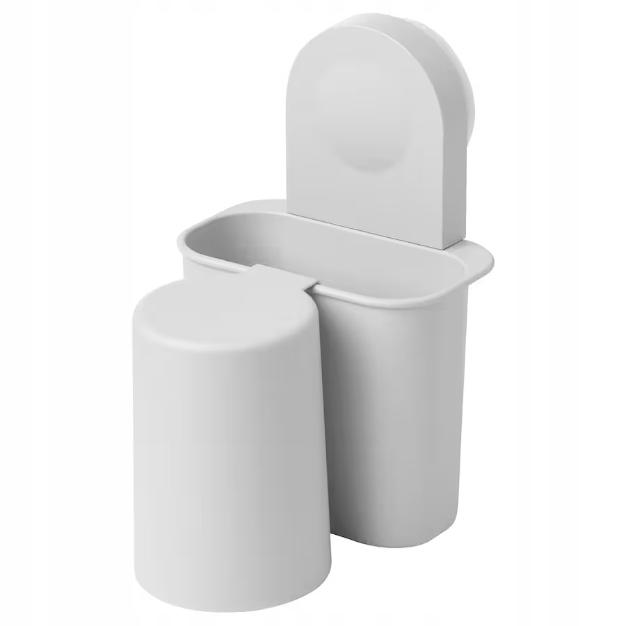 Kúpeľnový organizér -  Držiak na kefu Ikea Randen s prísavkovým pohárom