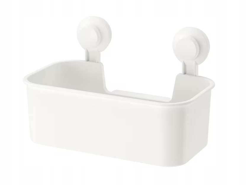 Kúpeľnový organizér -  Ikea Tisken - kôš s prísavkami