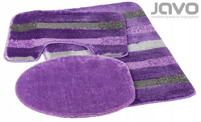Kúpelňová predložka - Javo kúpeľňové koberce 3c 50x80 Roma Purple-Popiel