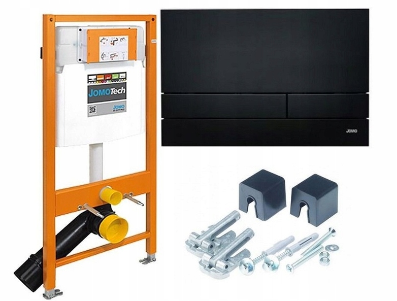 Podomietkový WC modul -  Ráme Jomo Flush -Mounted Rám s čiernym tlačidlom