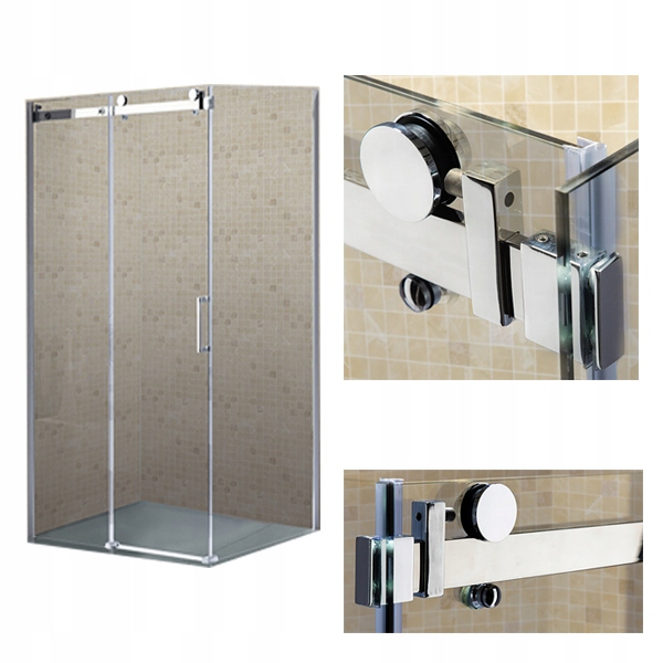 Sprchovací kút 120x90 KZ202C Sklo 8mm kov