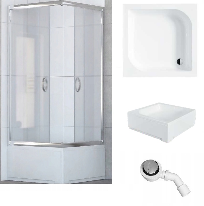 Sprchový kút, kabína - 80x80 mrazené vysokohorské sprchové skrinky kabíny