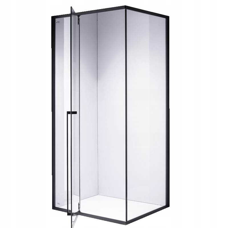 Čierny štvorec sprchovací kút 80x80 sklo 6