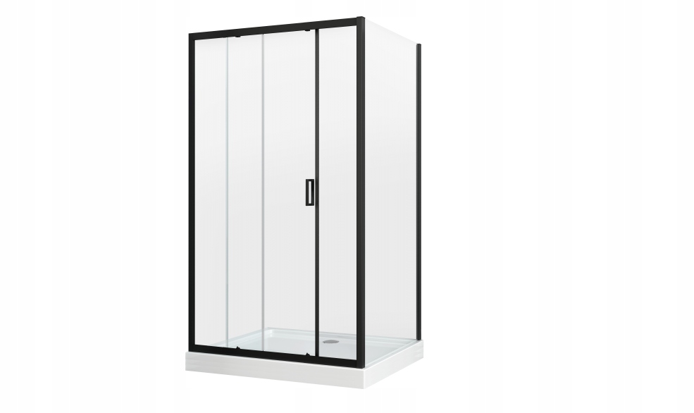 Sprchovací kút Black profilu 100x80 Black