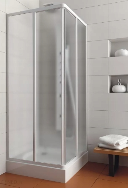 Sprchový kút, kabína - Štvorcová sprchová skrinka Chrome 80 x 80 plexiskla