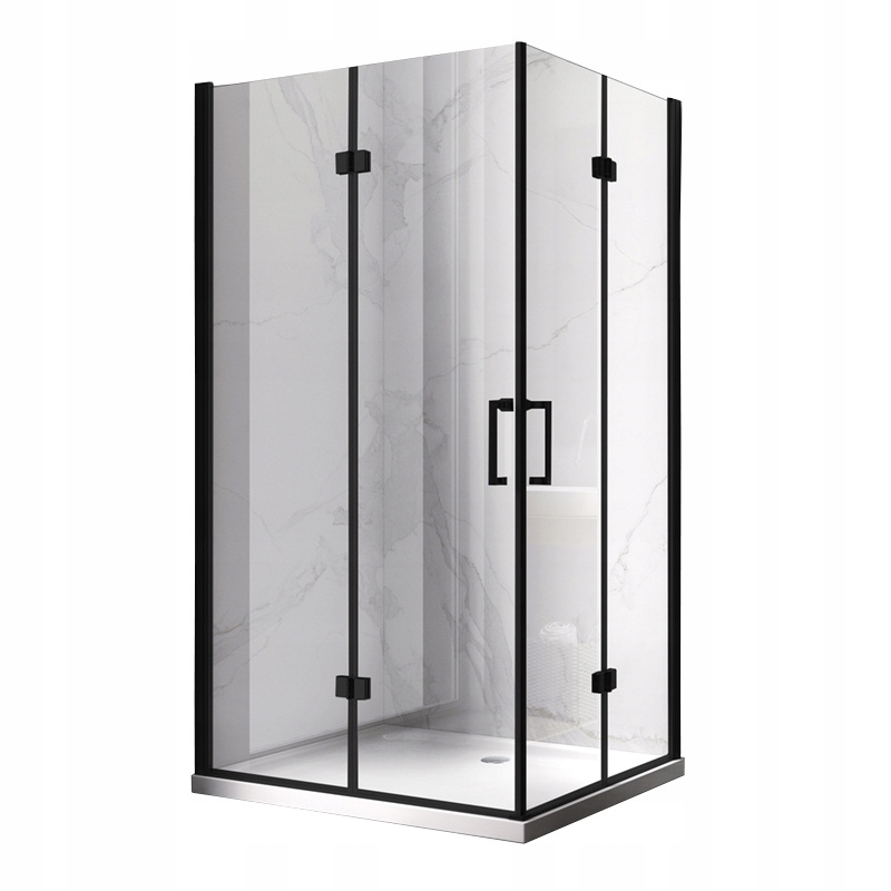 Sprchový kút, kabína - KZ13A čierna 100x90 6 mm hydrosan sprchová skrinka