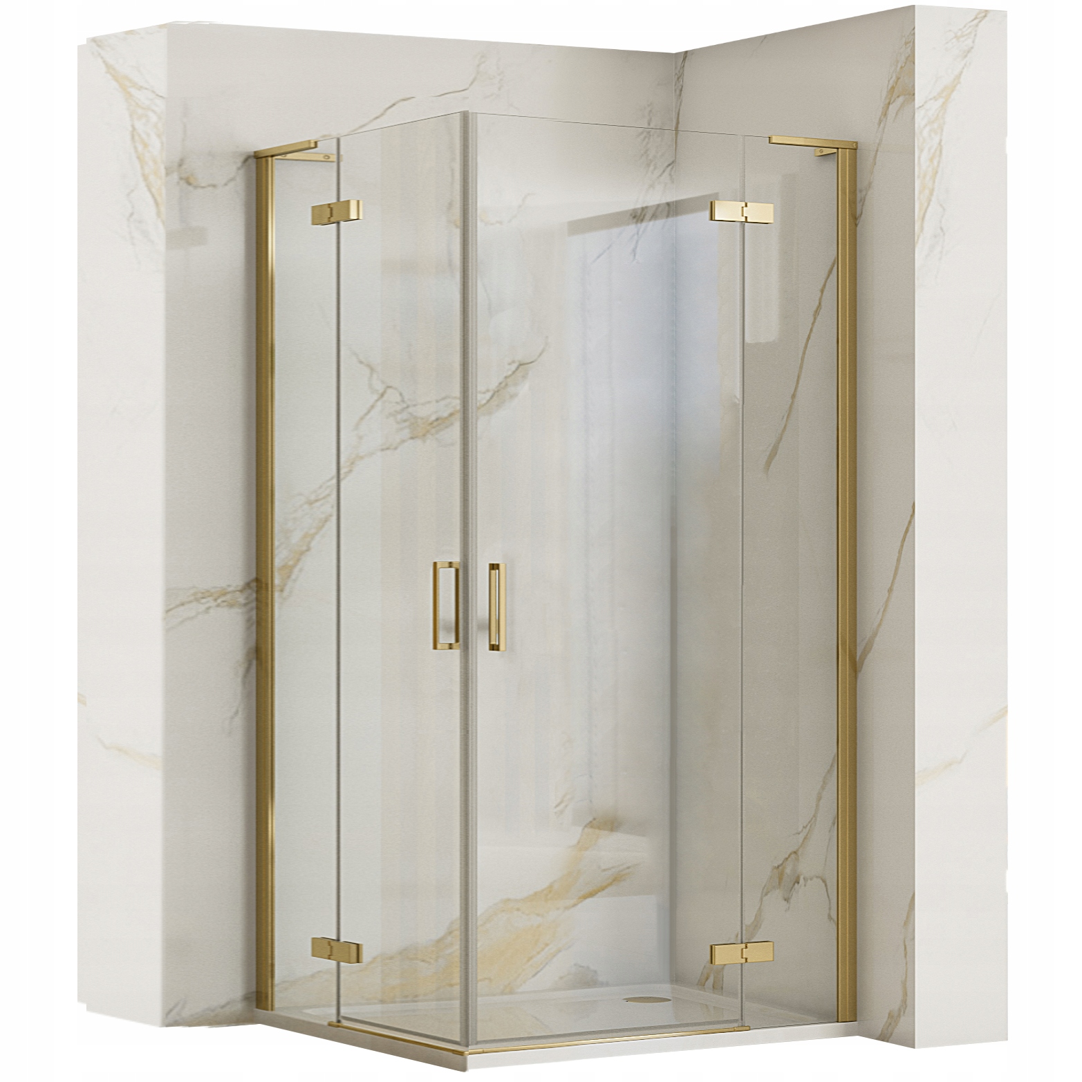 Sprchový kút, kabína - Hugo Double Gold 80x80 Rohová sprcha kabíny