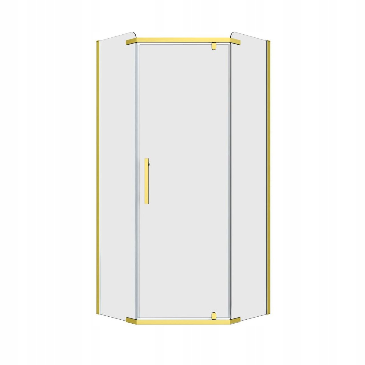 Sprchový kút, kabína - 80x80 Zlatá pentagonálna sprcha kabíny