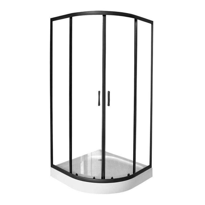 Sprchový kút, kabína - Sprchová kajuta s čiernym bazénom 90x90