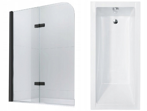 Vaňa - Besco pás 130x70 + Black Matt Housing