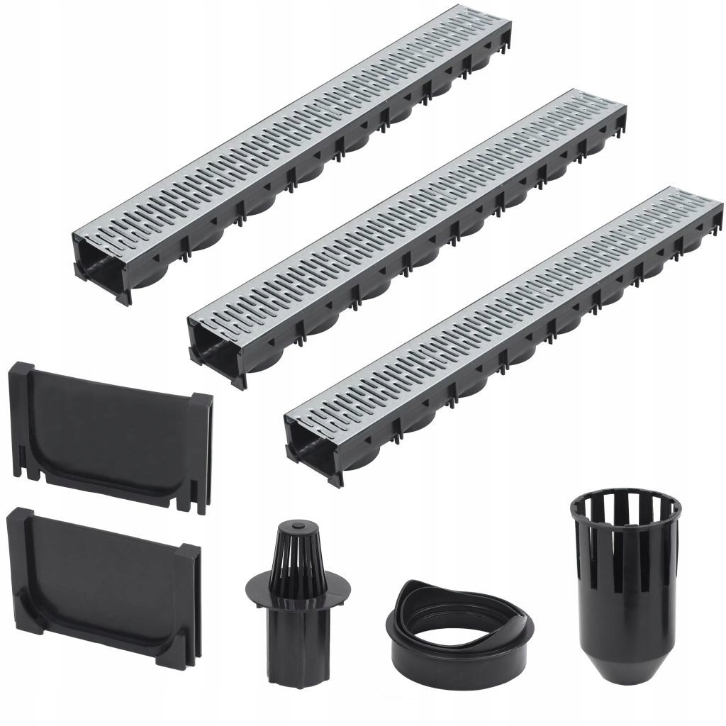 Sprchový žľab - Odtokové kanály 3 Steel Art 3M Set