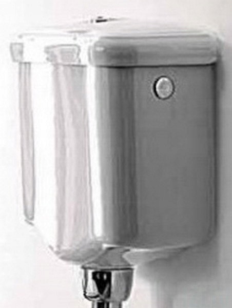 Splachovacie WC tlačítko -  Kerasan, chrómové opláchnutie mechanizmu 751390