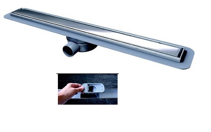 Sprchový žľab odtok - Kessel Kompaktný lineárny odtok 650 + Multistop