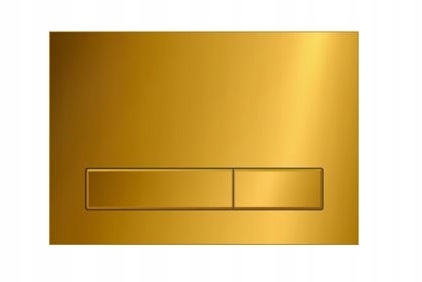 Splachovacie WC tlačítko -  KK-POL Plytké gombíky M08 Zlaté matné Poľsko