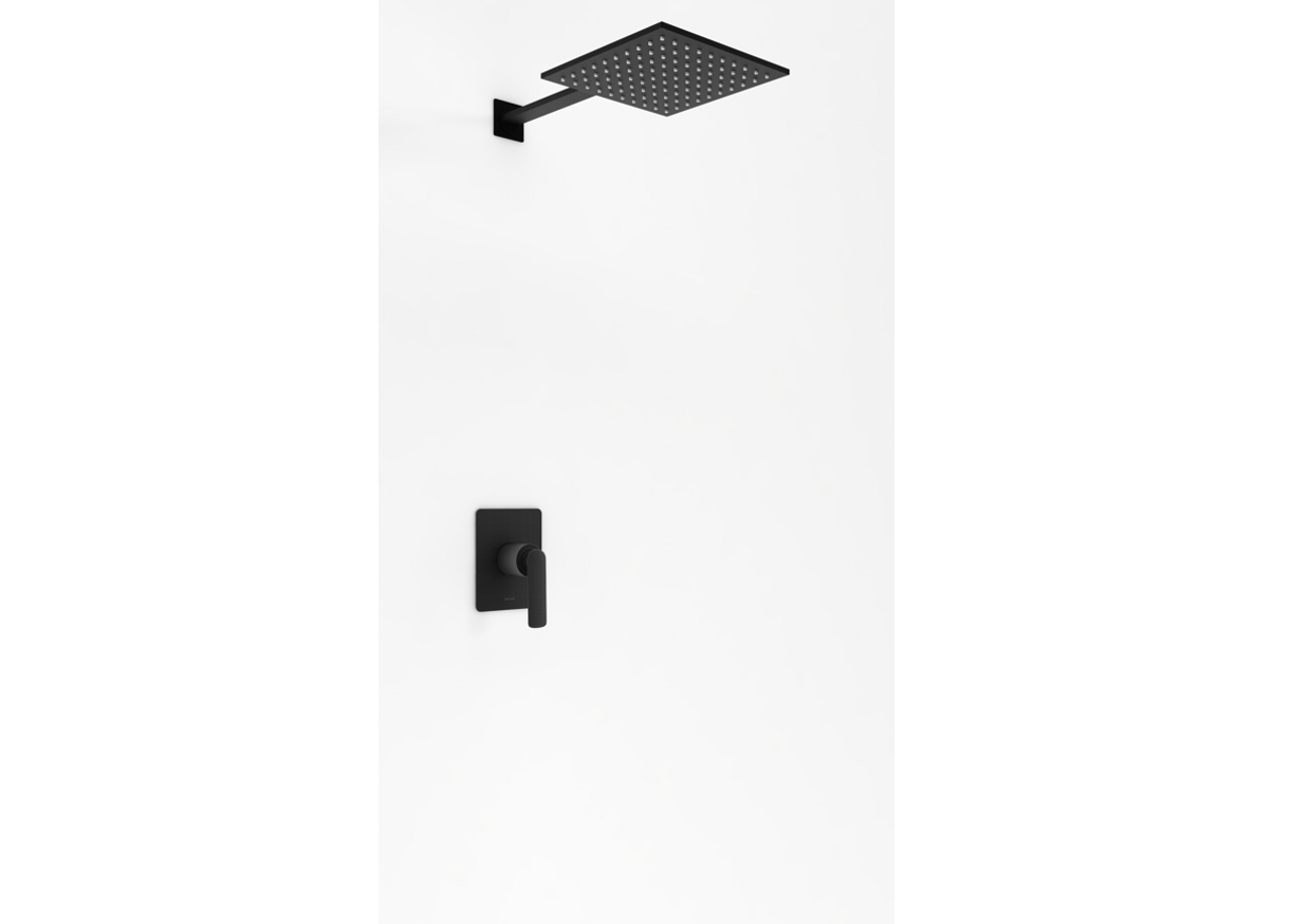 Kohlman Experience Black P/T Rain Shower 30x30cm