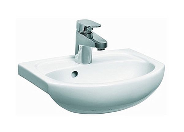 Umývadlo - Kruh Solo Washbasin 40x33 Nábytok Polkruhový biely