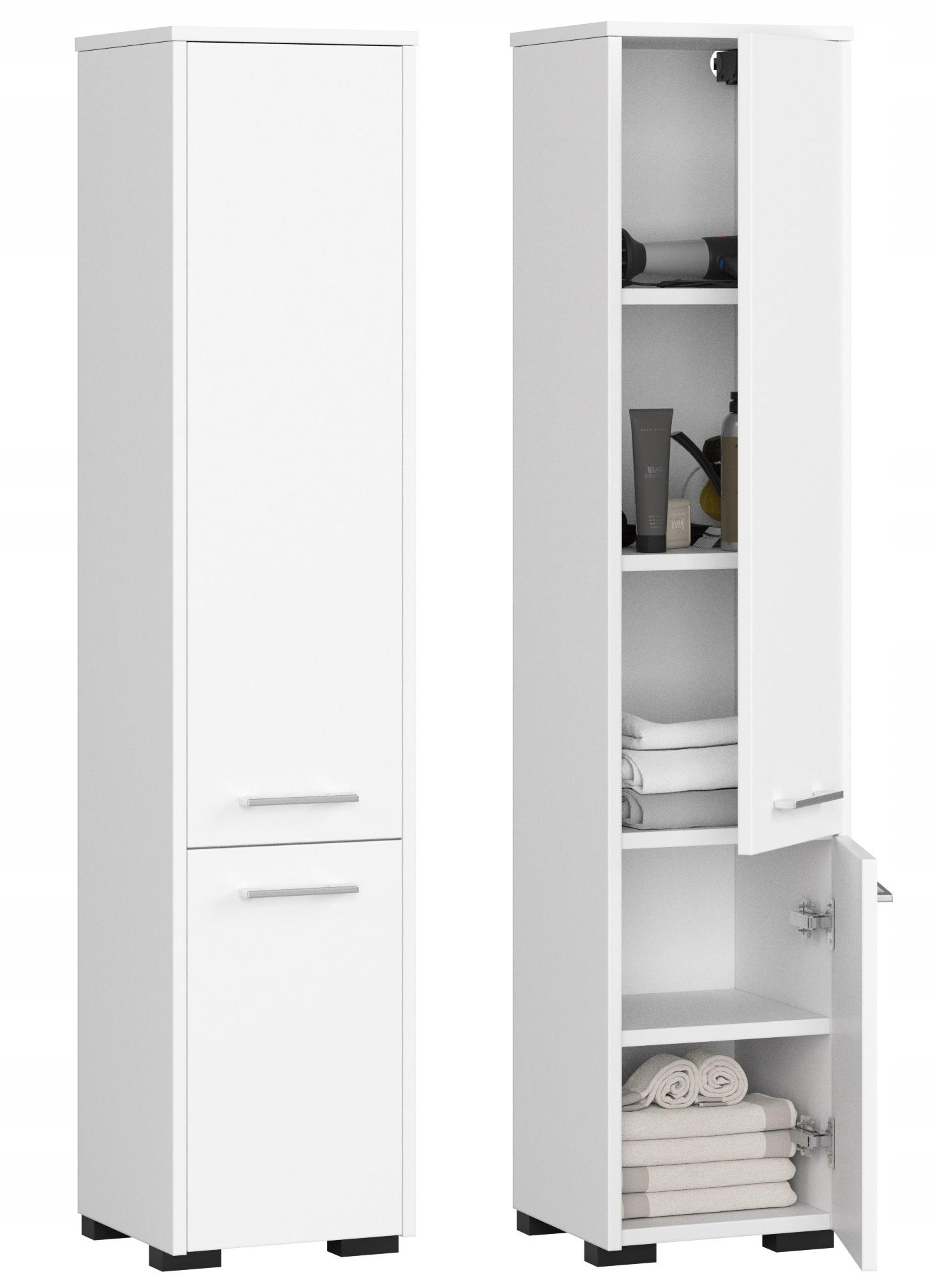 Kúpelňová skrinka - Komoda šuplík kúpeľňová skrinka FIN 2D 30cm biela