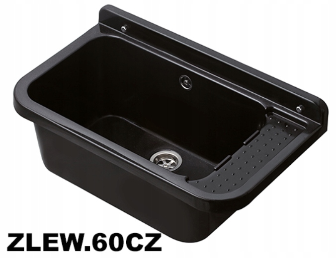 Kuchynský drez - Čierna hospodárska komora 60x34x21 Hydroland