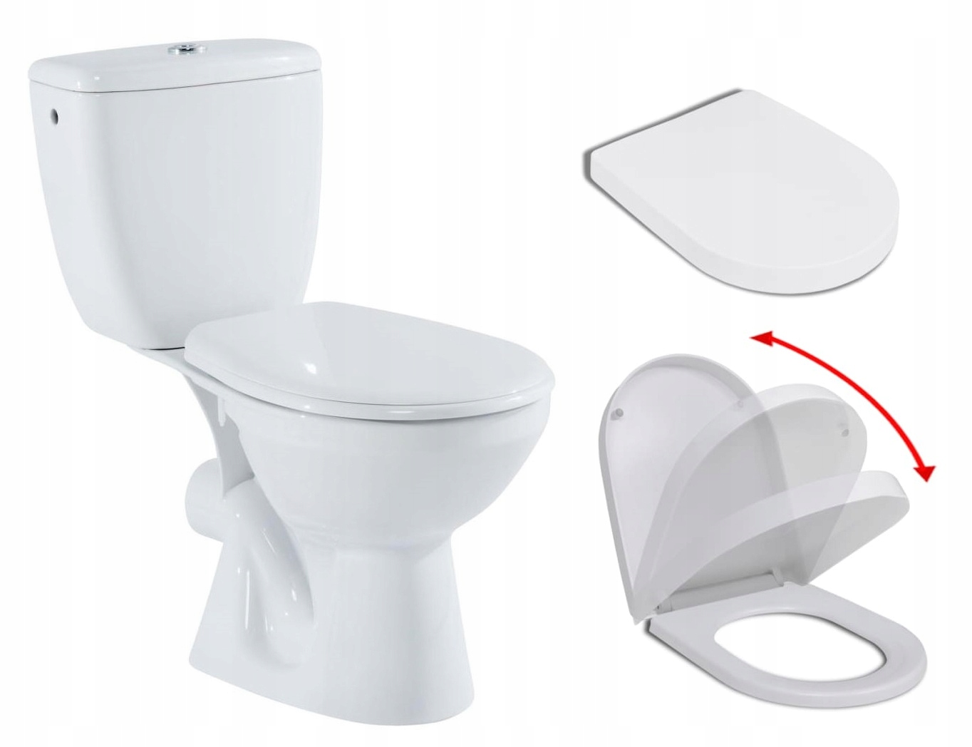 WC kombi - Kompaktná toaleta, cistern shell + pomaly -closingová doska