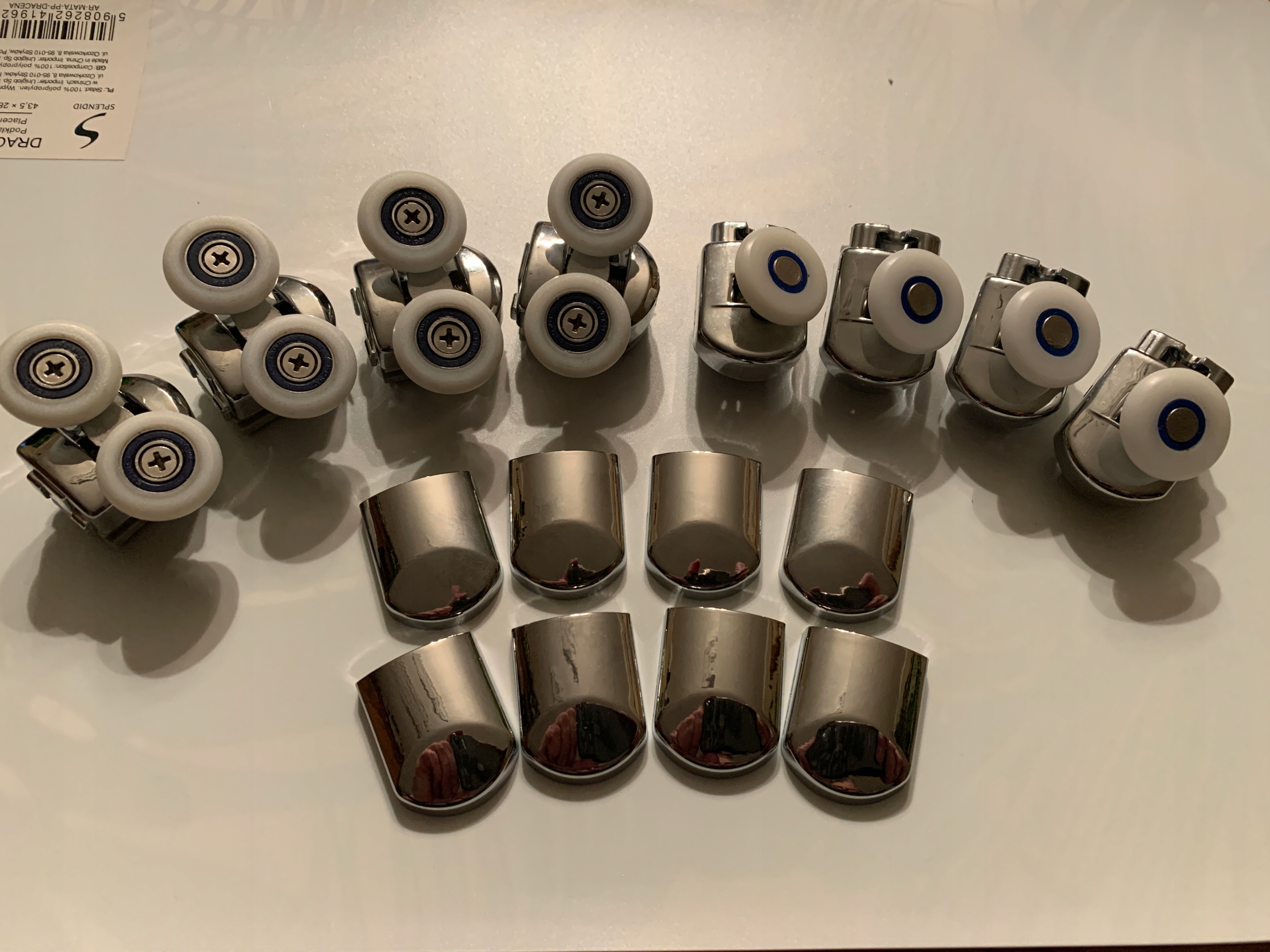 Sada 8 valčekov/kolies pre sprchovú kabínu 26 mm