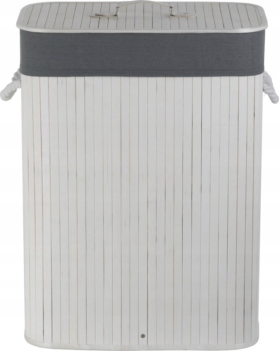 Kôš na bielizeň - Bamboo kôš na bielizeň spodnú bielizeň White 84 L