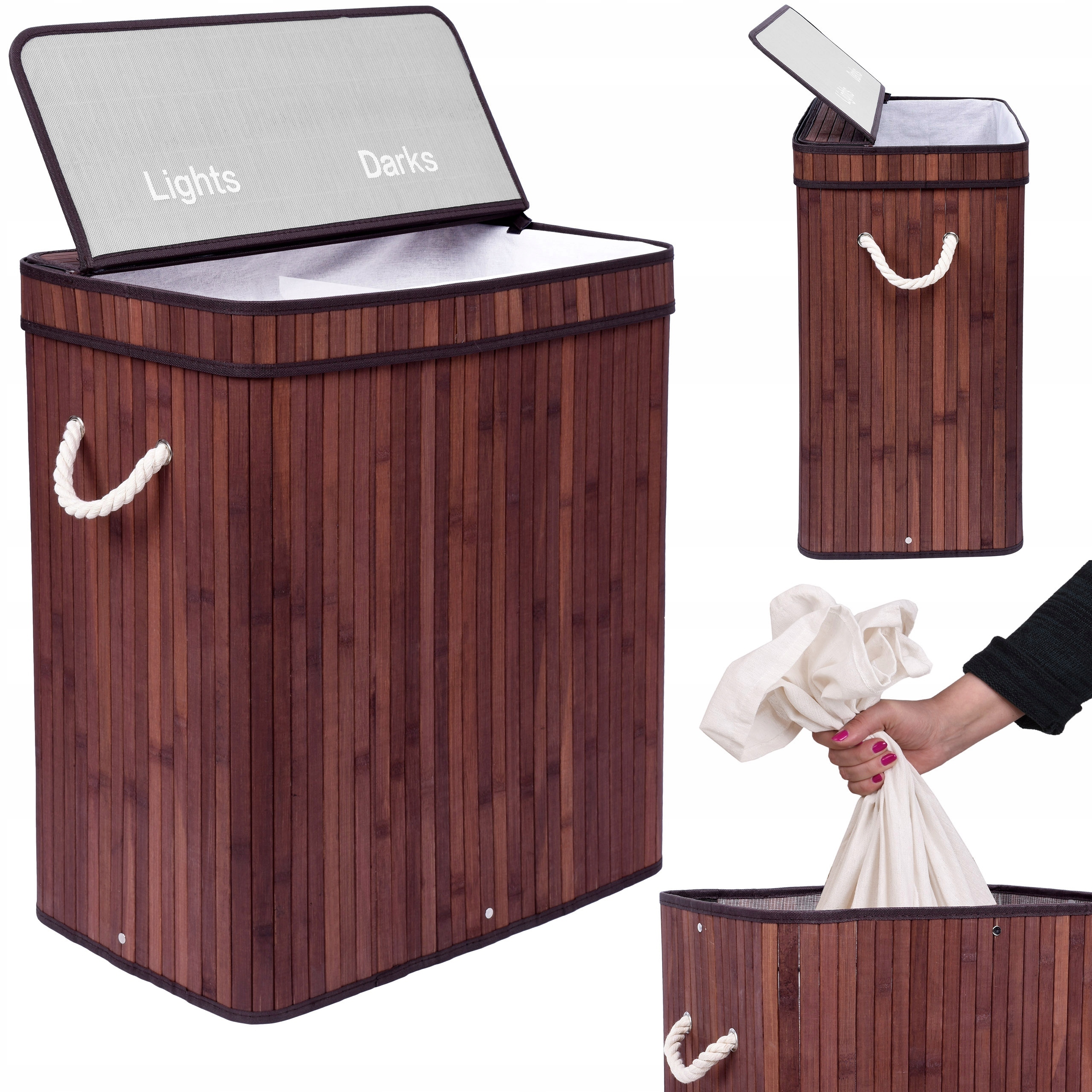 Kôš na bielizeň -  Bashing Basket Underwear Two -Chamber Container 100L