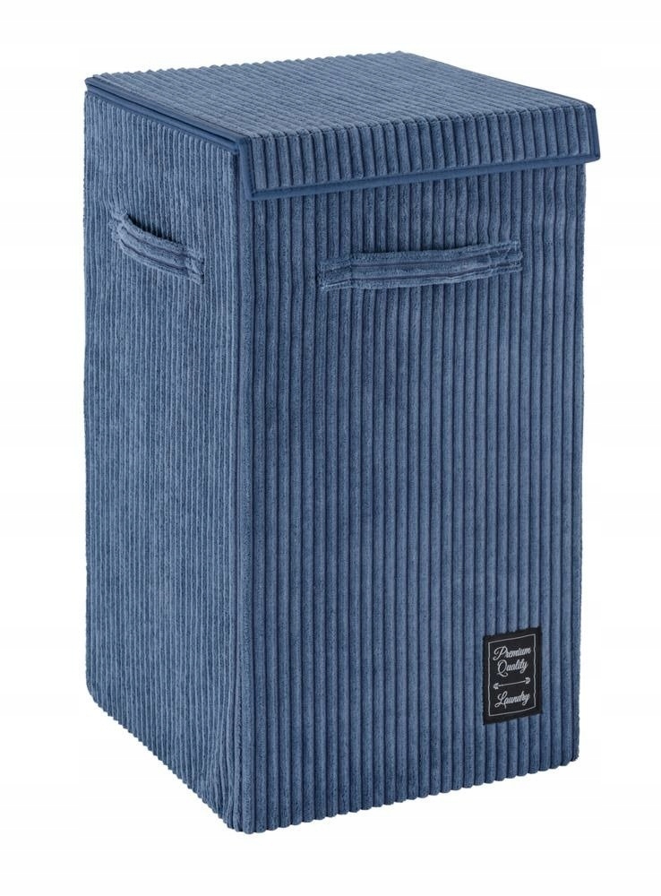 Kôš na bielizeň -  Wash Basket Navy Blue Corduroy Cora 63L Wenko